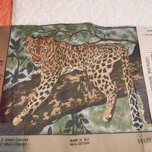 Leopard needlepoint